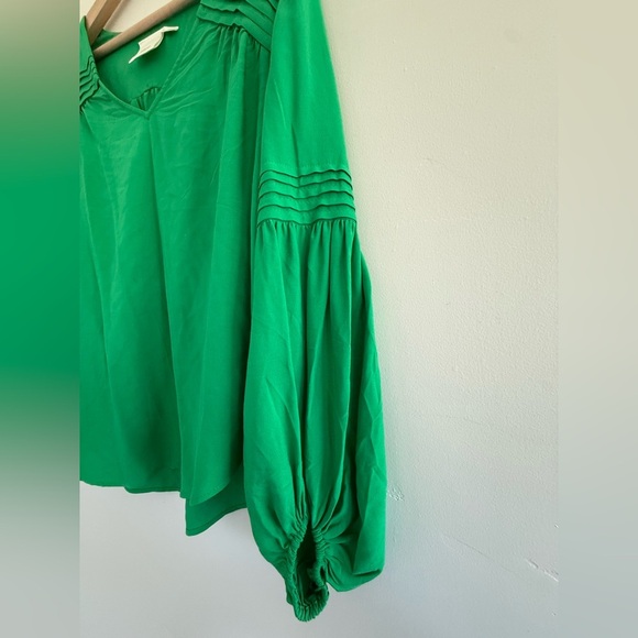 Maeve by Anthropologie The Paz blouse green long sleeve Shirt Size S - Picture 3 of 8